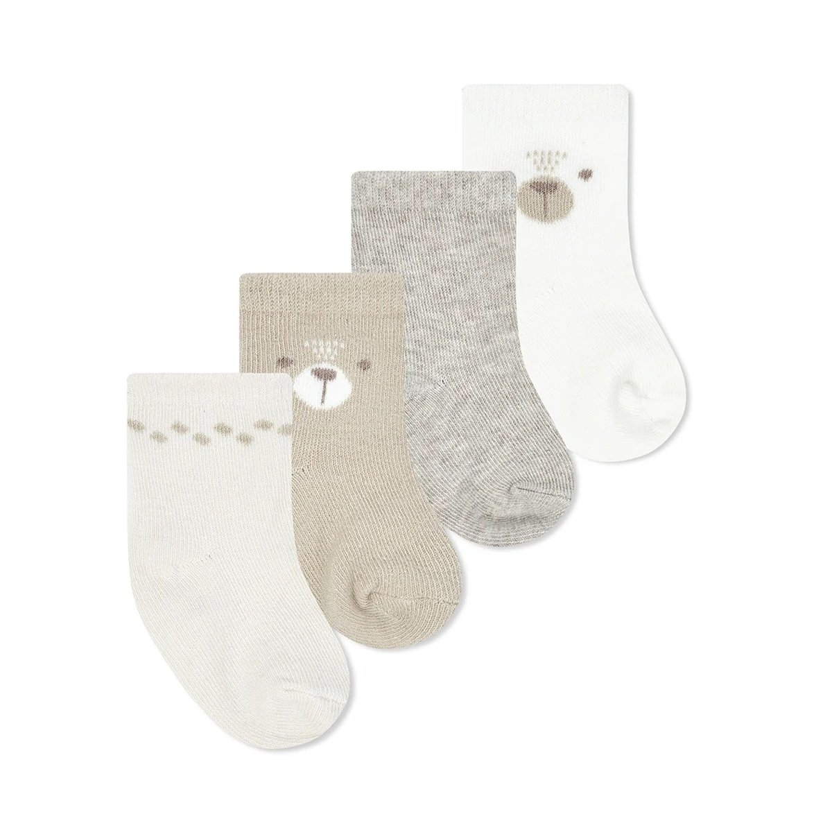 8 Pair of Woven Sock 0-12M - Beige