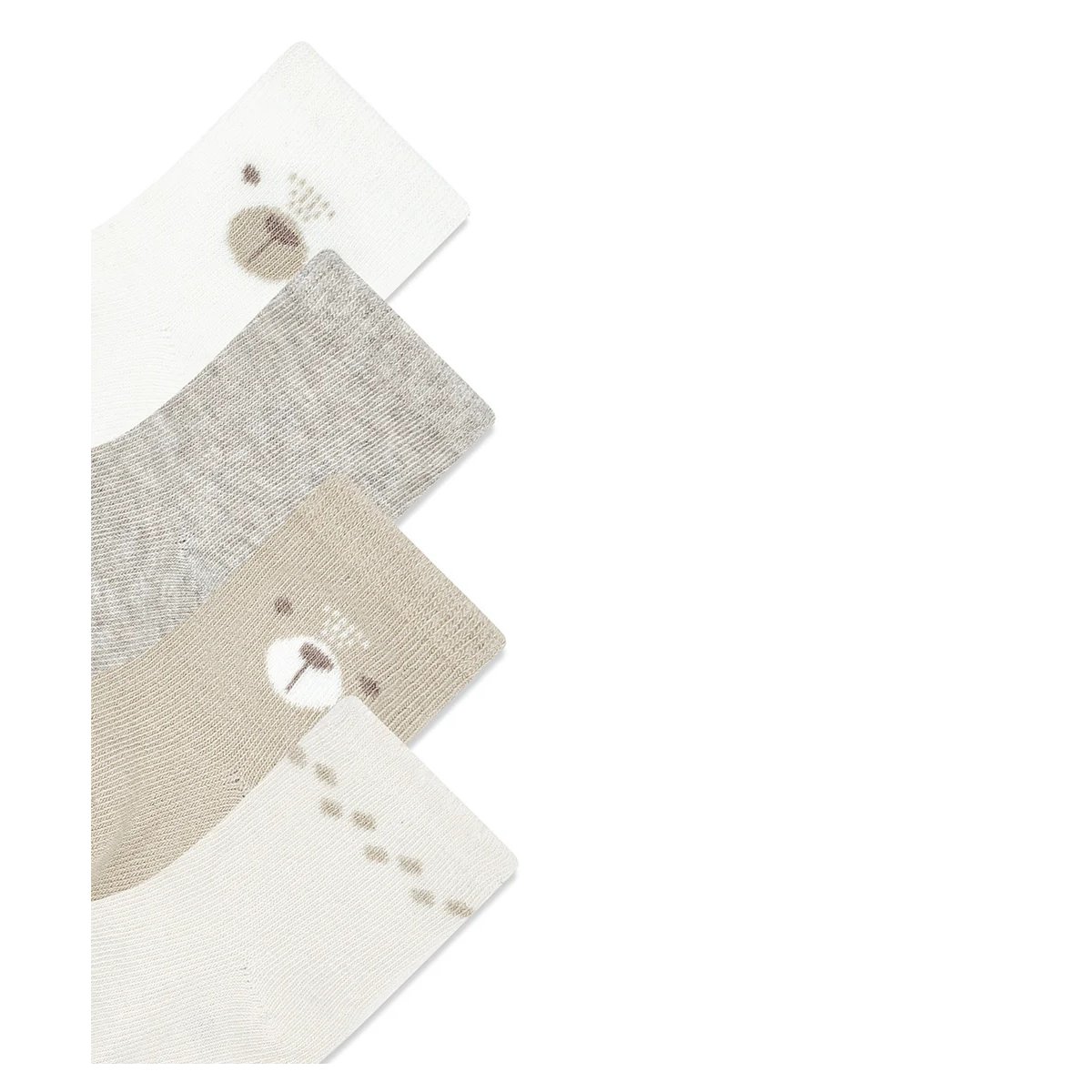8 Pair of Woven Sock 0-12M - Beige