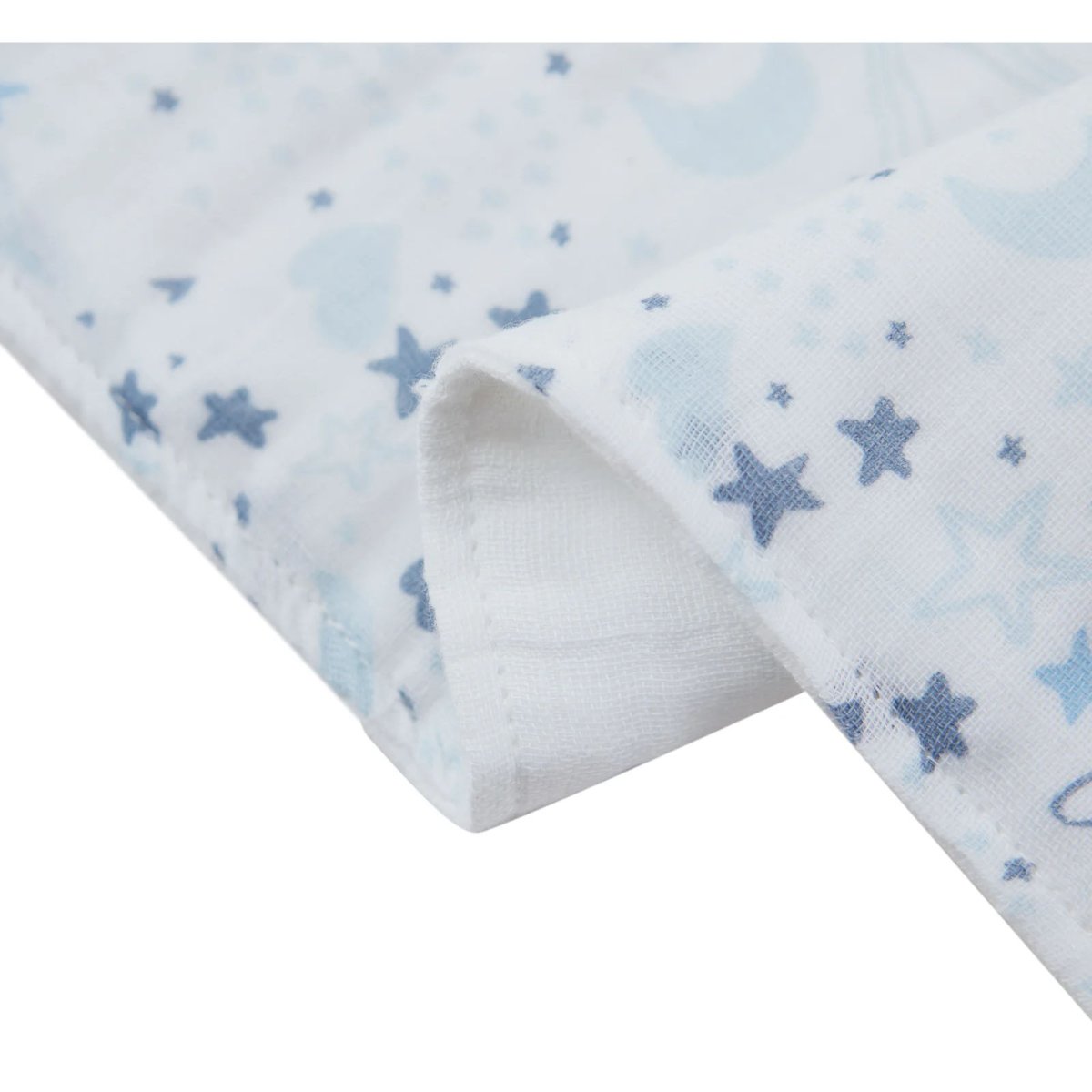 Muslin Bandana Bibs 3 Pack - Blue