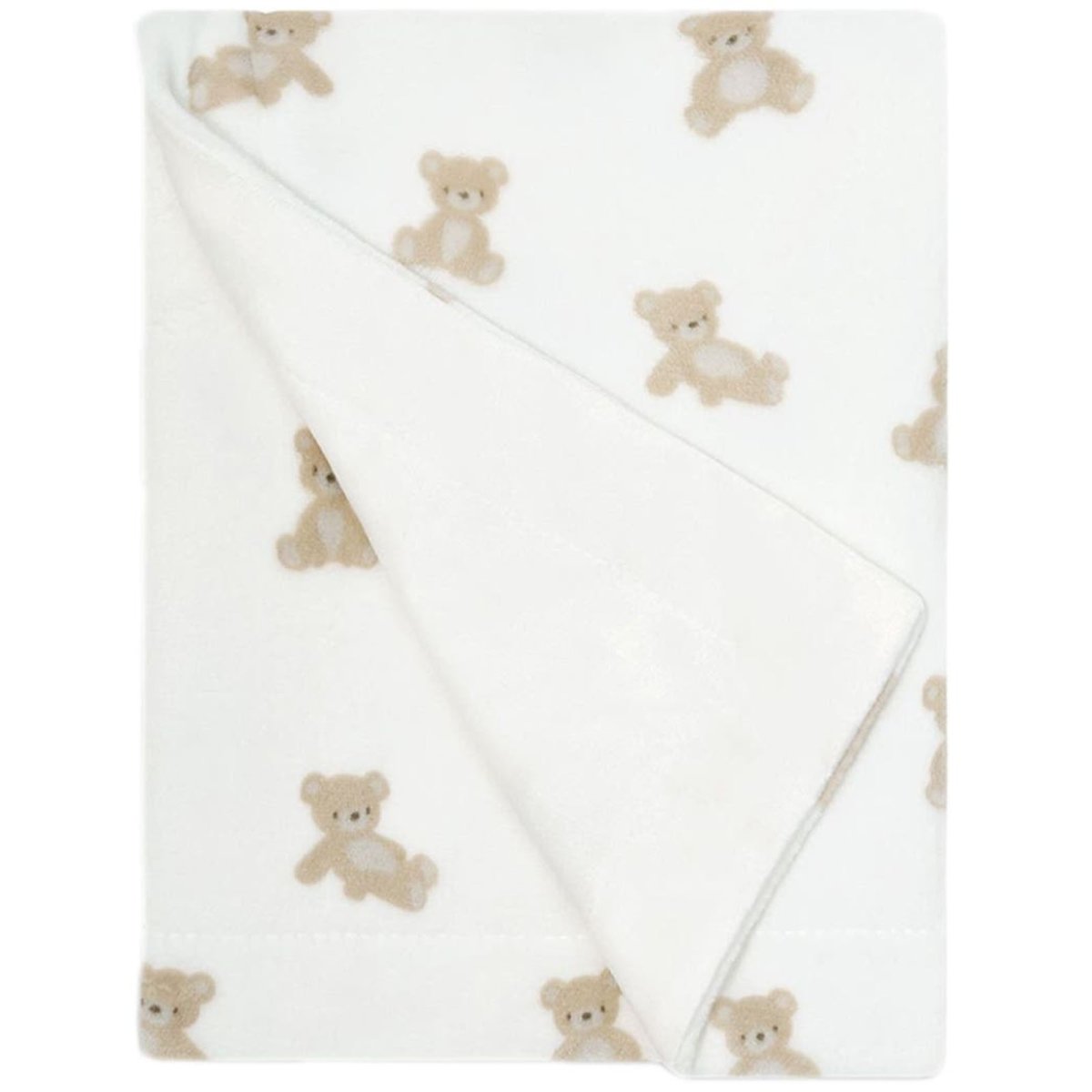 Printed Plush Blanket White
