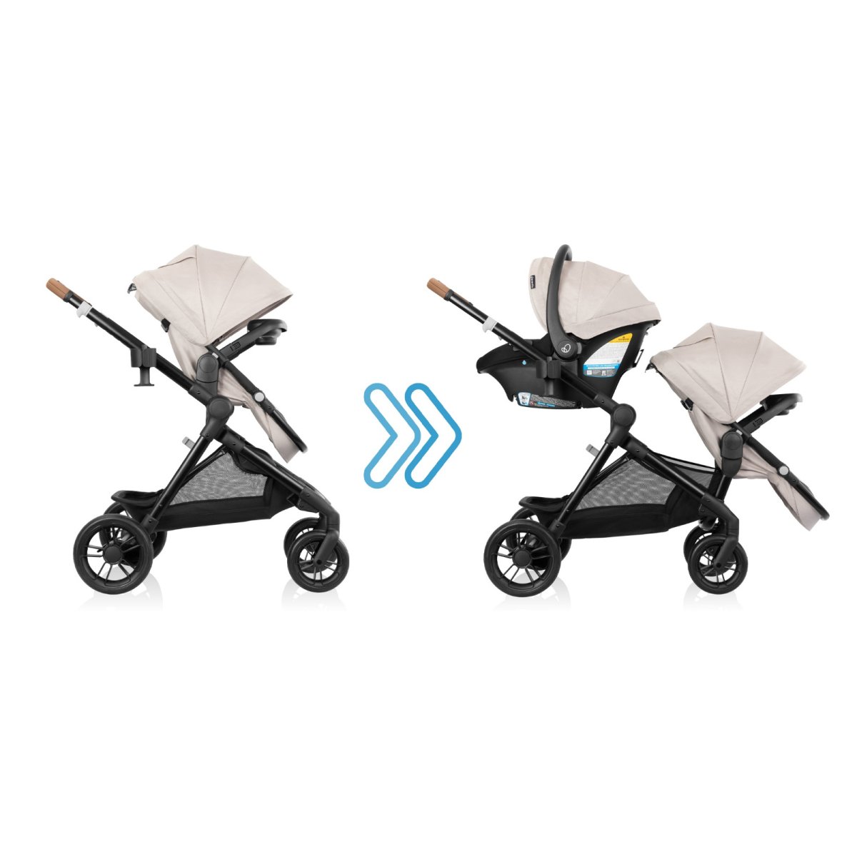 Pivot Xpand NXT Travel System with LiteMax NXT Infant Car Seat - Canyon Beige