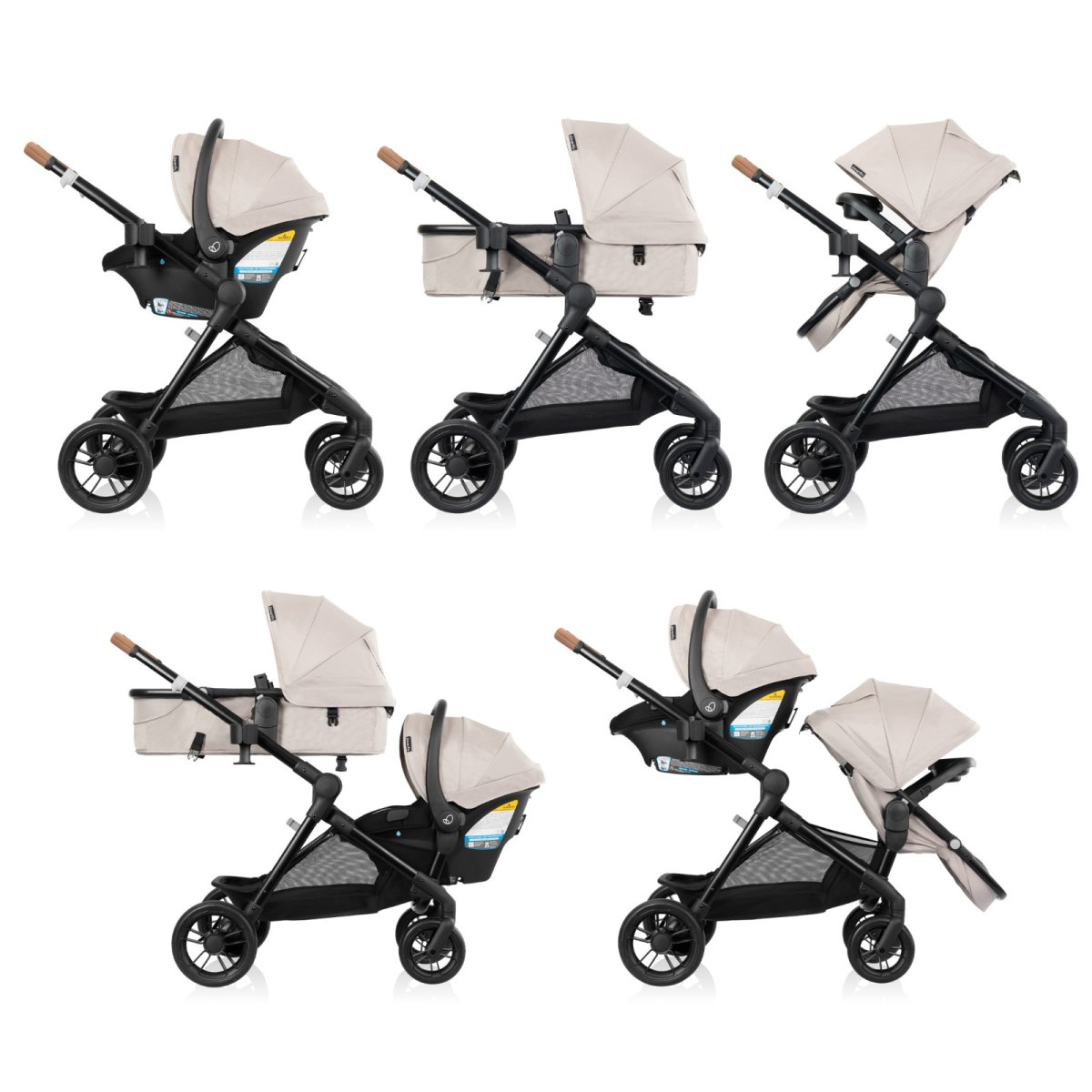 Pivot Xpand NXT Travel System with LiteMax NXT Infant Car Seat - Canyon Beige