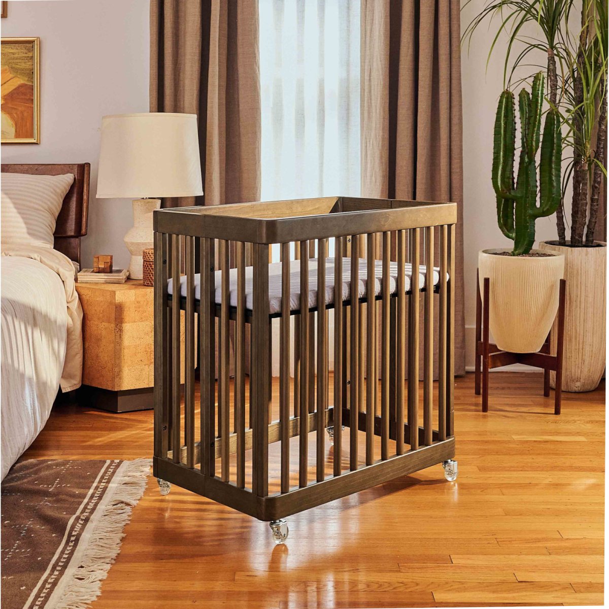 Pogo 8-in-1 Convertible Crib Natural Walnut