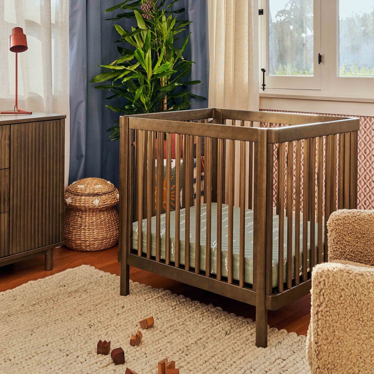 Pogo 8-in-1 Convertible Crib Natural Walnut