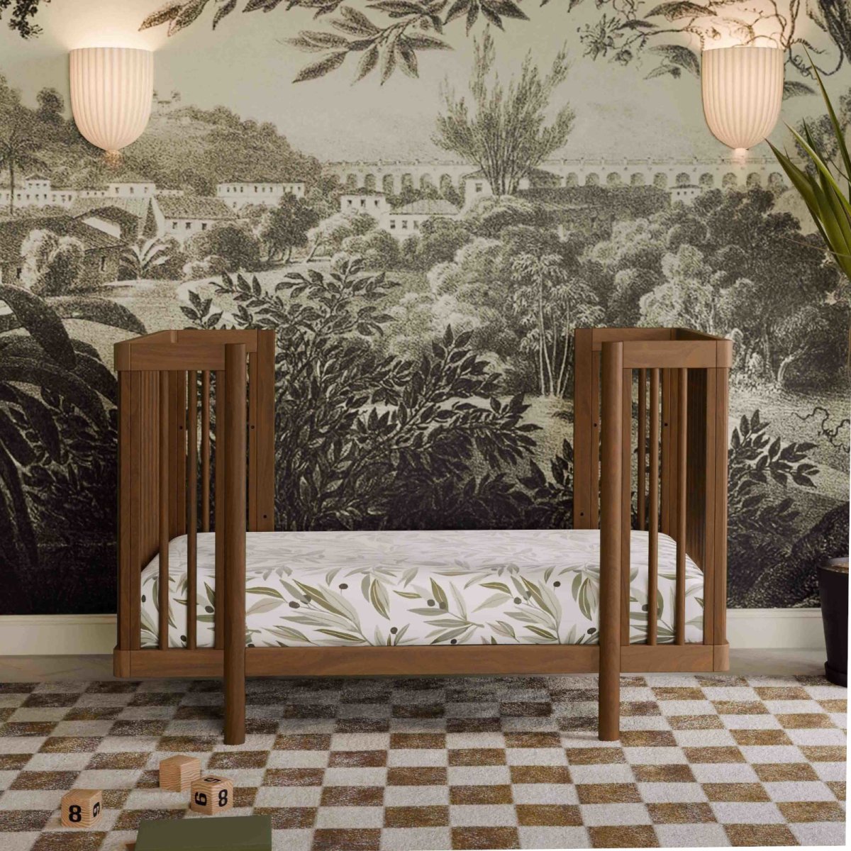 Pogo 8-in-1 Convertible Crib Natural Walnut