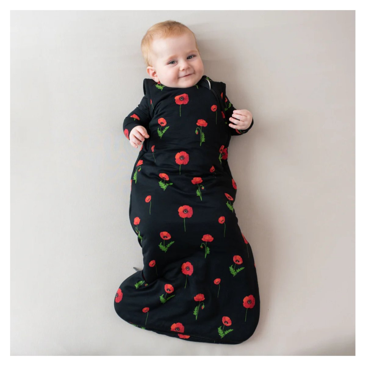 Printed Sleep Bag 2.5 Tog - Midnight Poppies
