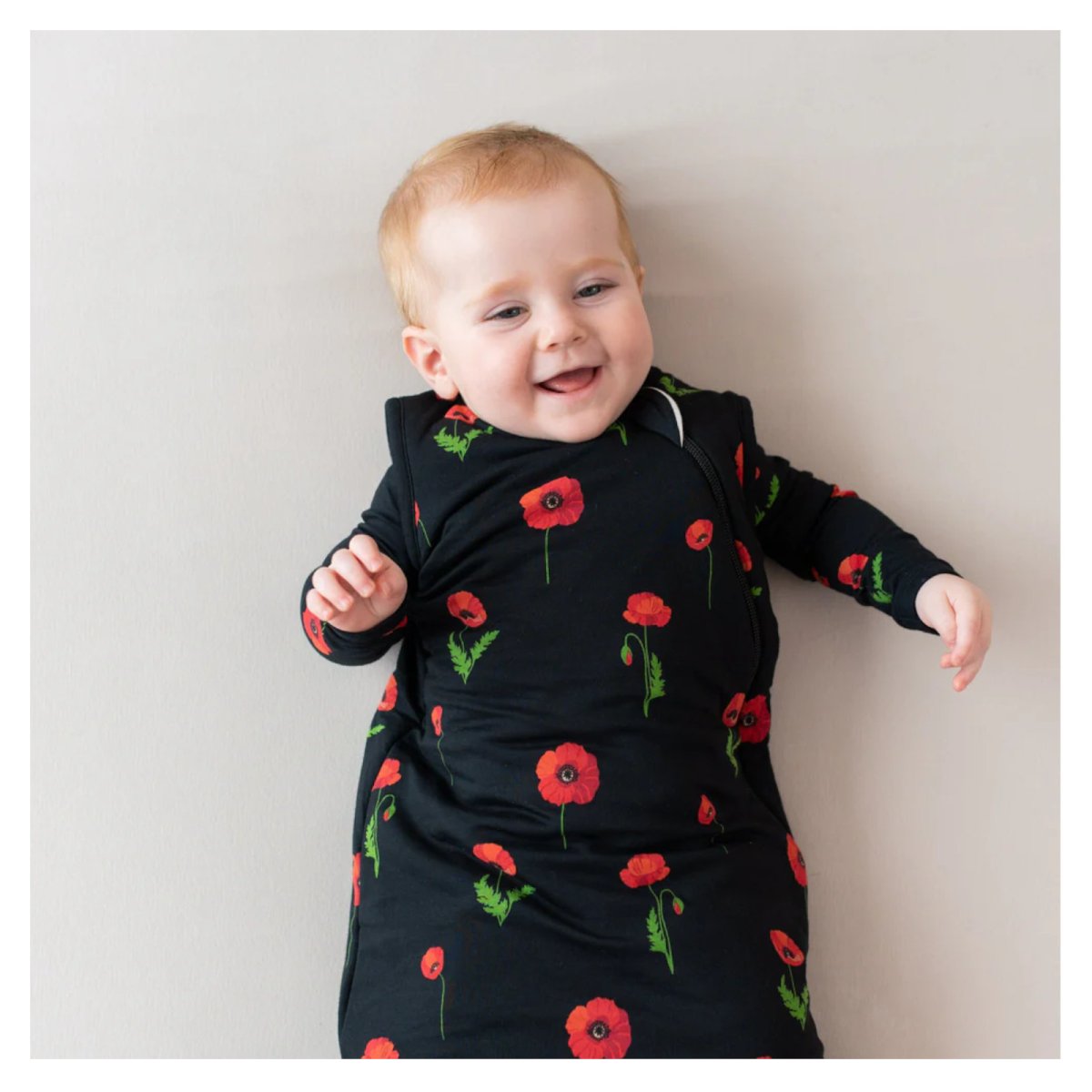 Printed Sleep Bag 2.5 Tog - Midnight Poppies