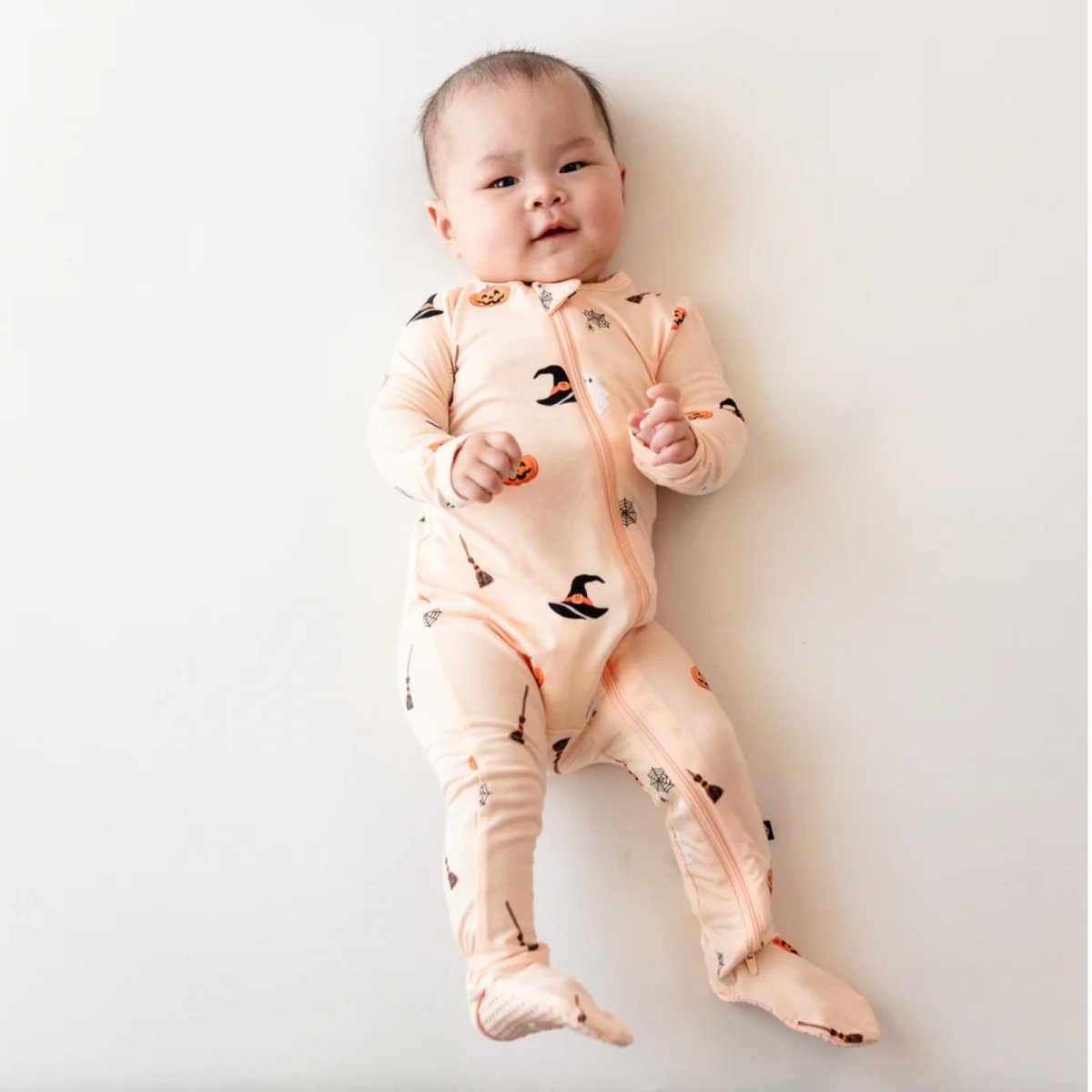 Printed Zippered Footie - Bewitched