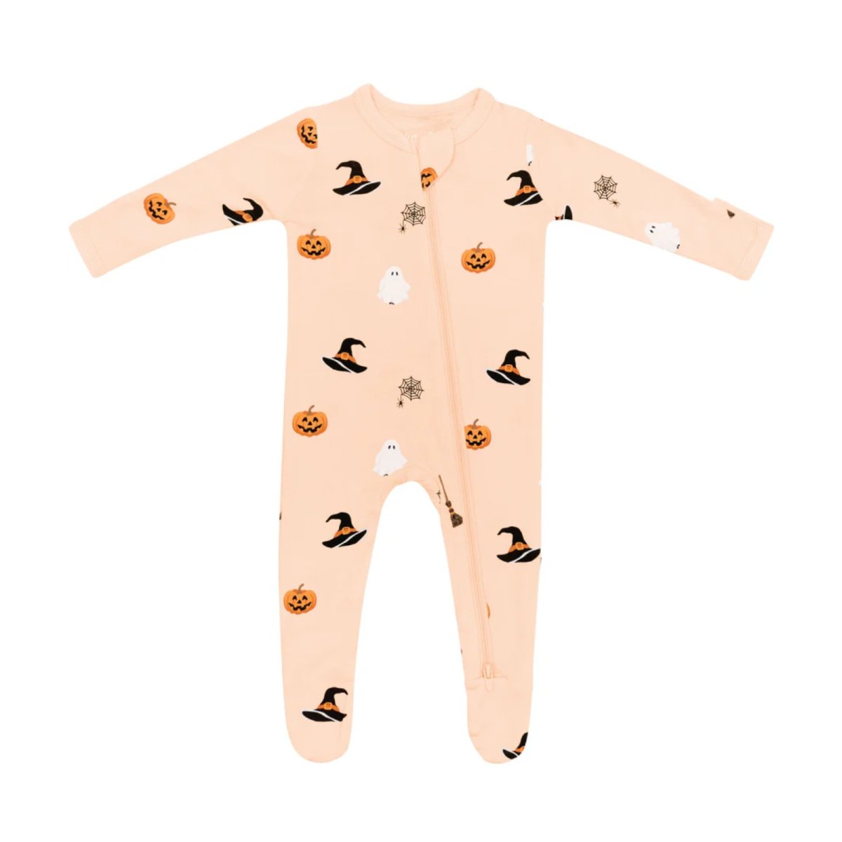 Printed Zippered Footie - Bewitched