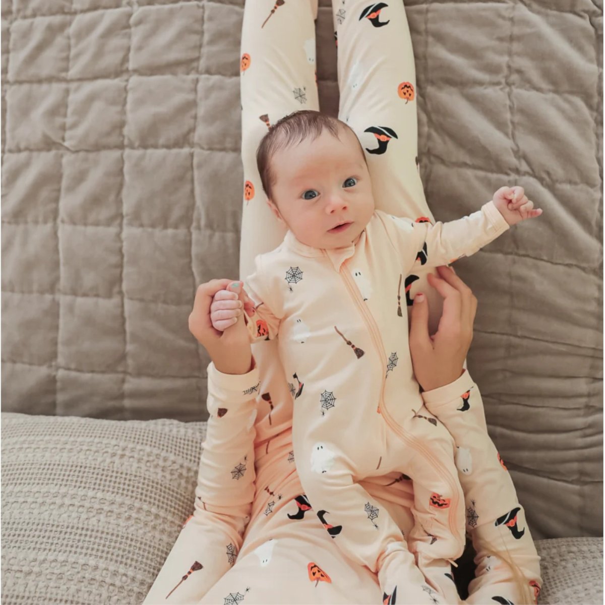 Printed Zippered Footie - Bewitched