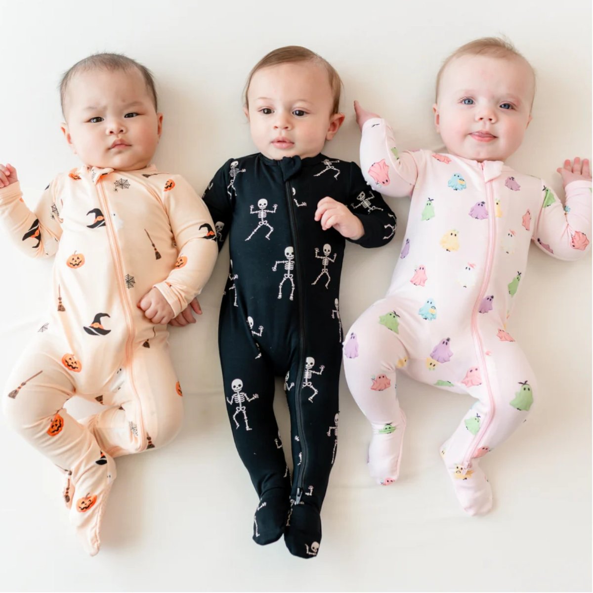 Printed Zippered Footie - Bewitched