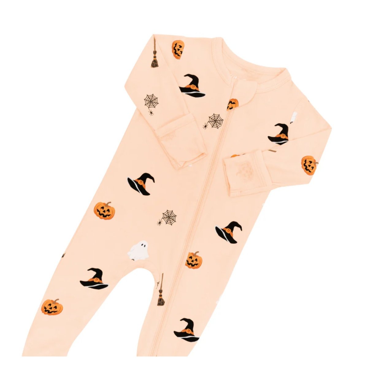 Printed Zippered Footie - Bewitched