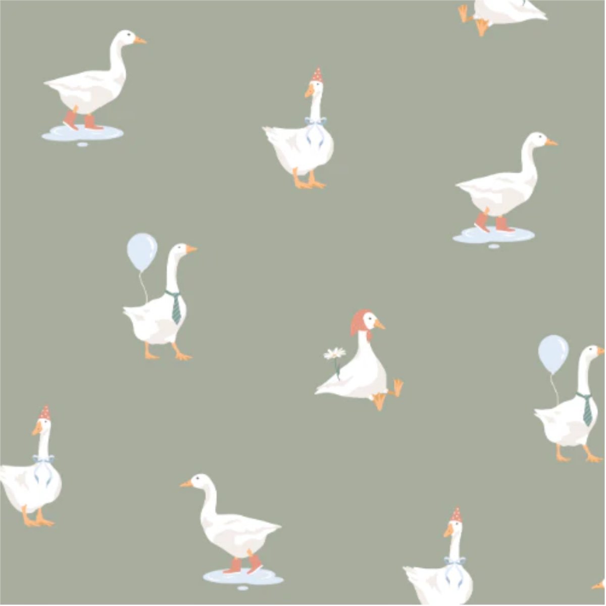 Printed Zippered Footie - Silly Goose 12 - 18 months