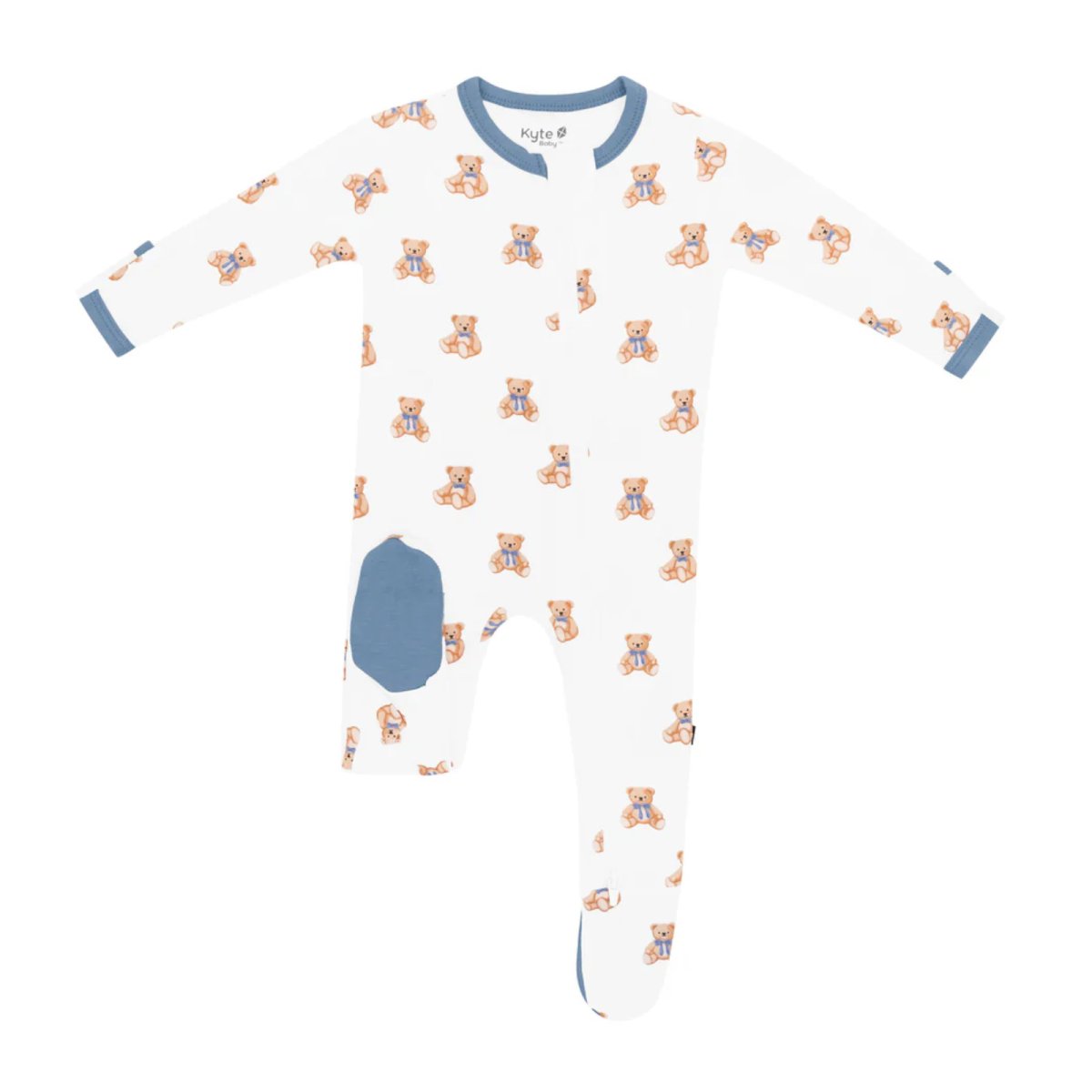 Printed Zippered Footie - Teddy Bear 12 - 18 months