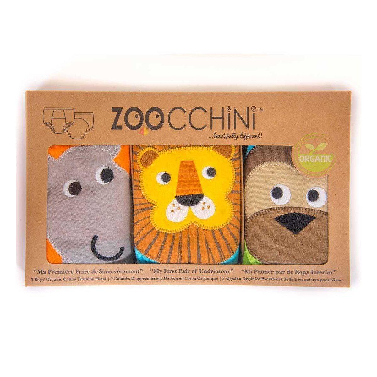 Organic Training Pant Set 3 Piece - Boy Safari Friends