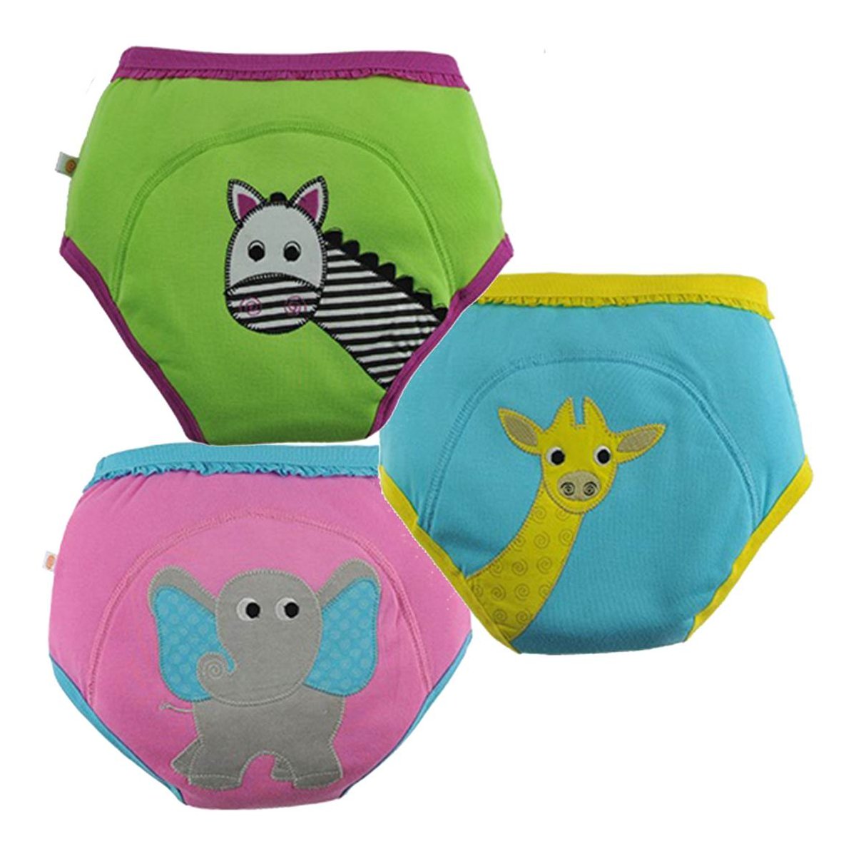 Organic Training Pant Set 3 Piece Girl - Safari Friends