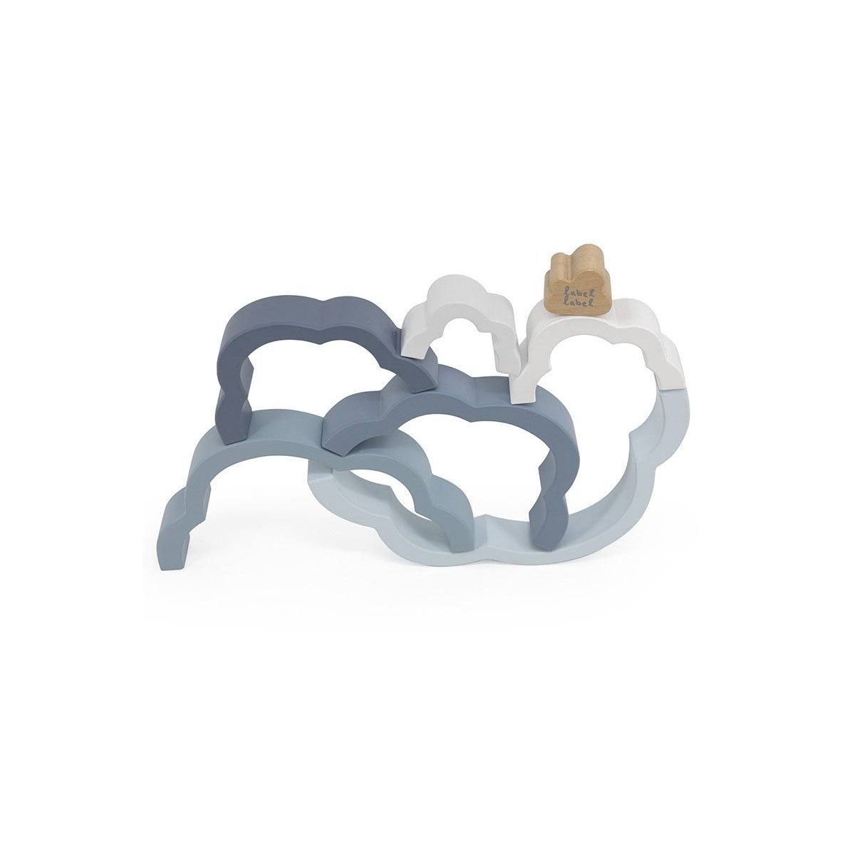 Rainbow Puzzle Cloud - Blue