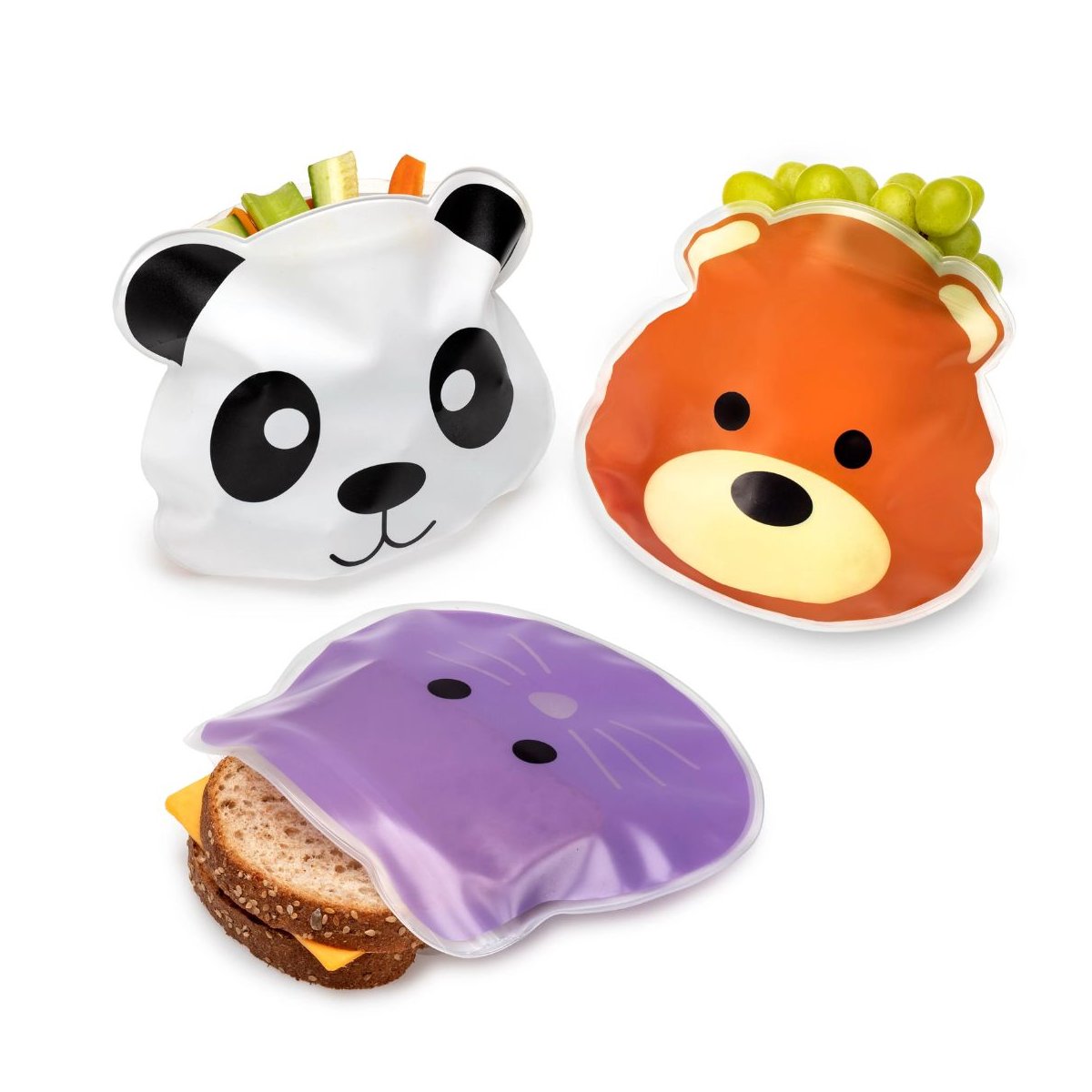 Reusable Animal Snack Bags - 6 Pack