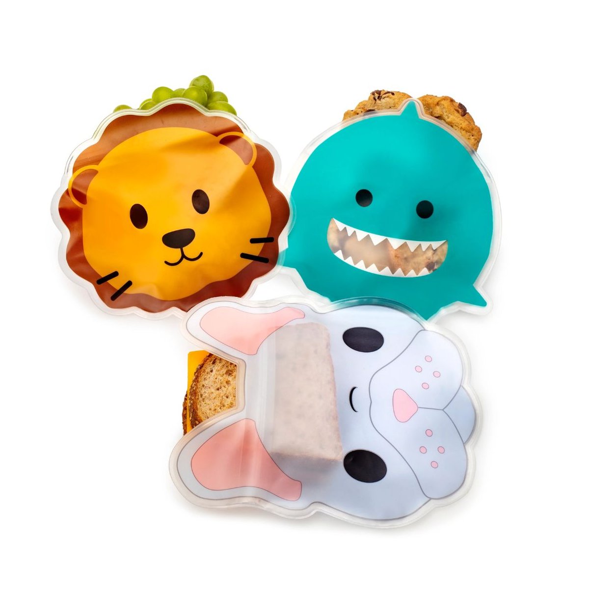 Reusable Animal Snack Bags - 6 Pack