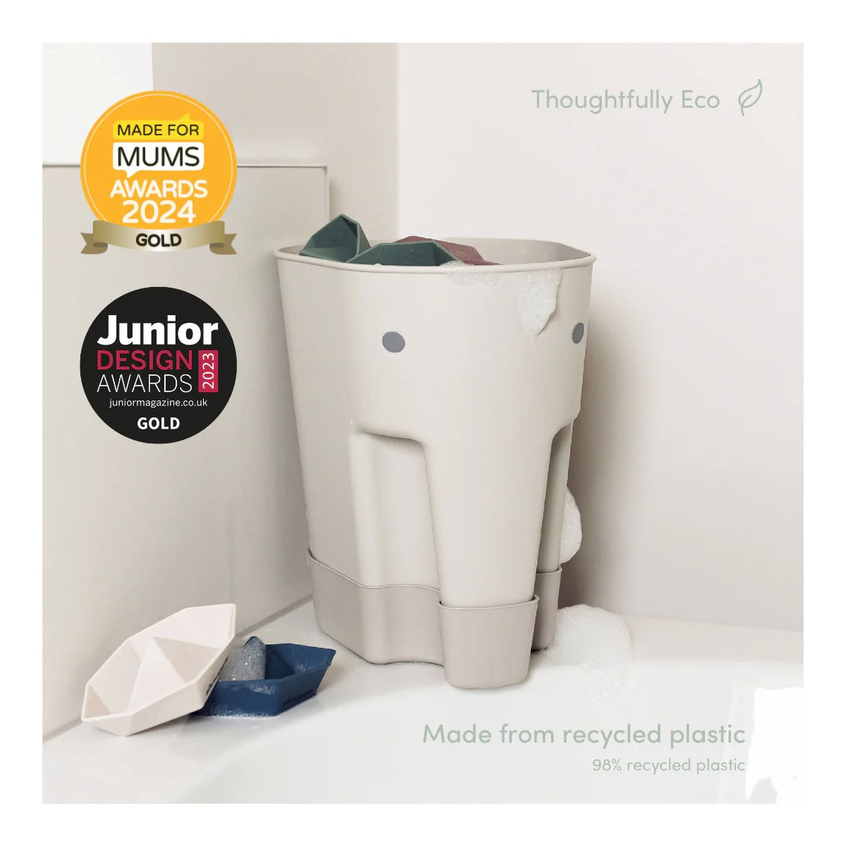 Ellie Bath Toy Drying Caddy - Grey