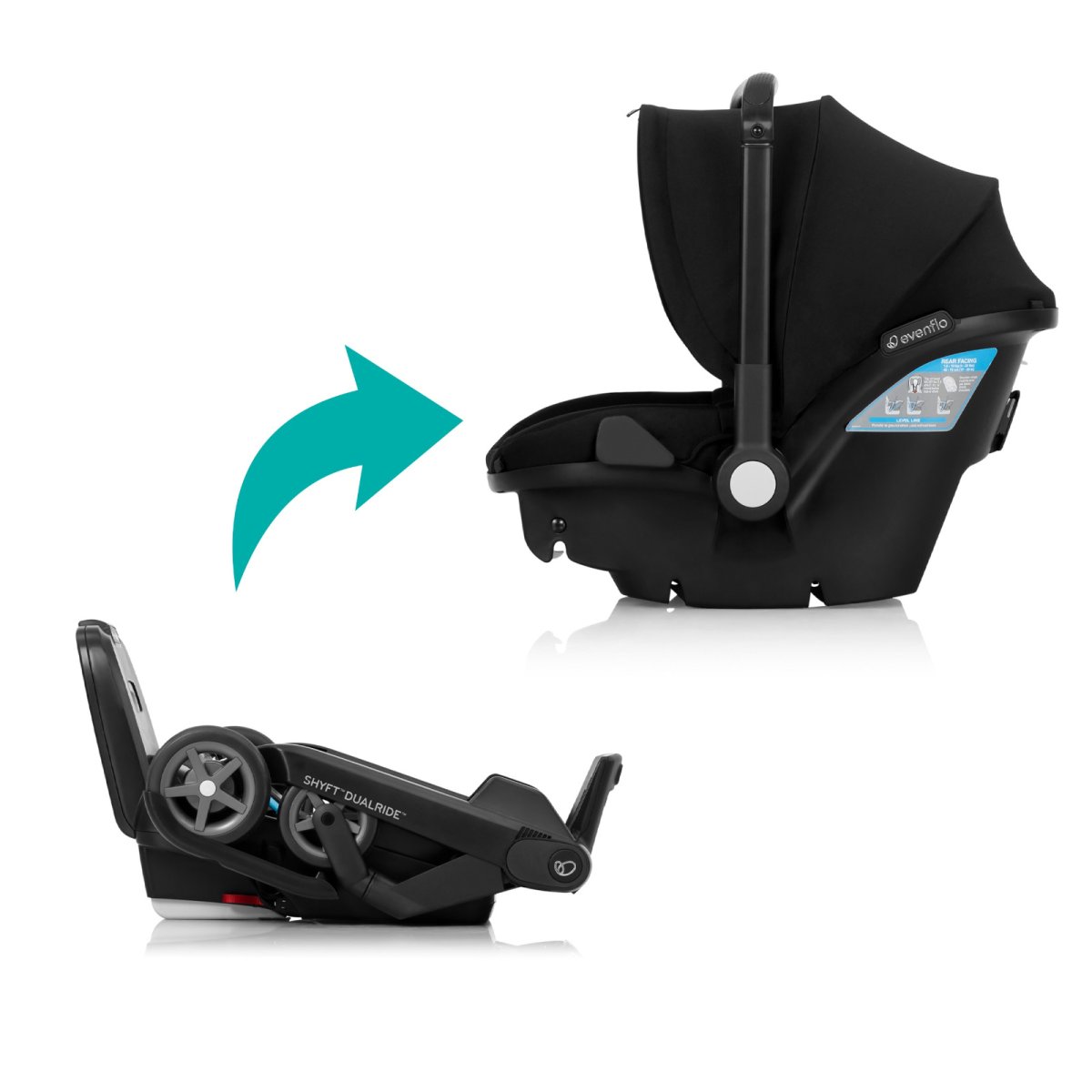 Shyft DualRide Infant Car Seat & Stroller Combo - Beaufort