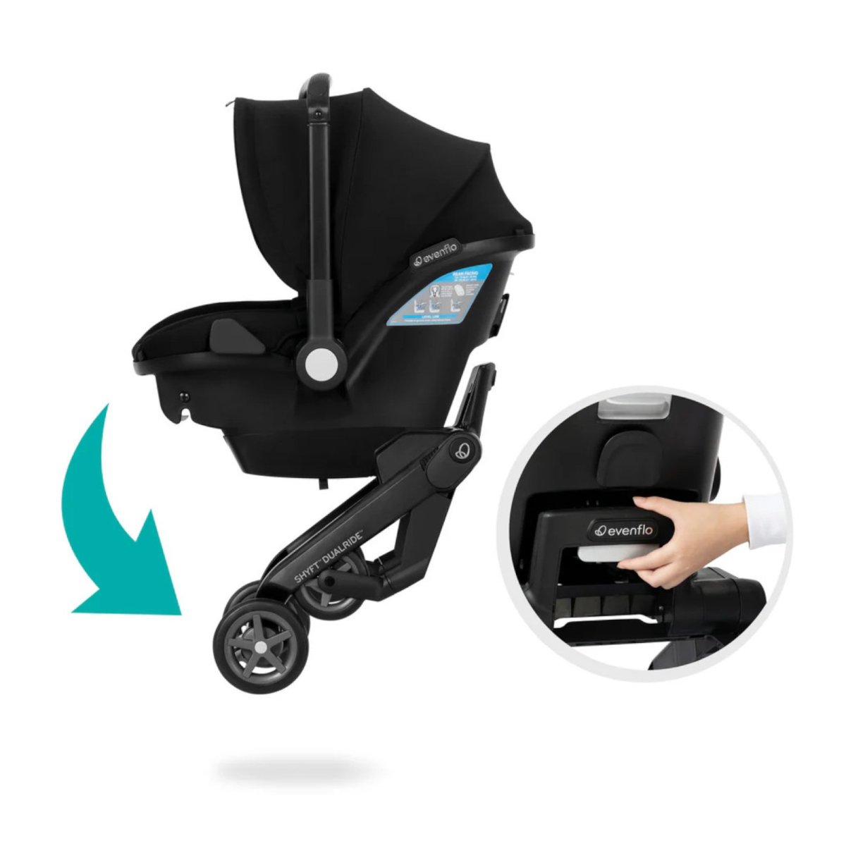 Shyft DualRide Infant Car Seat & Stroller Combo - Beaufort
