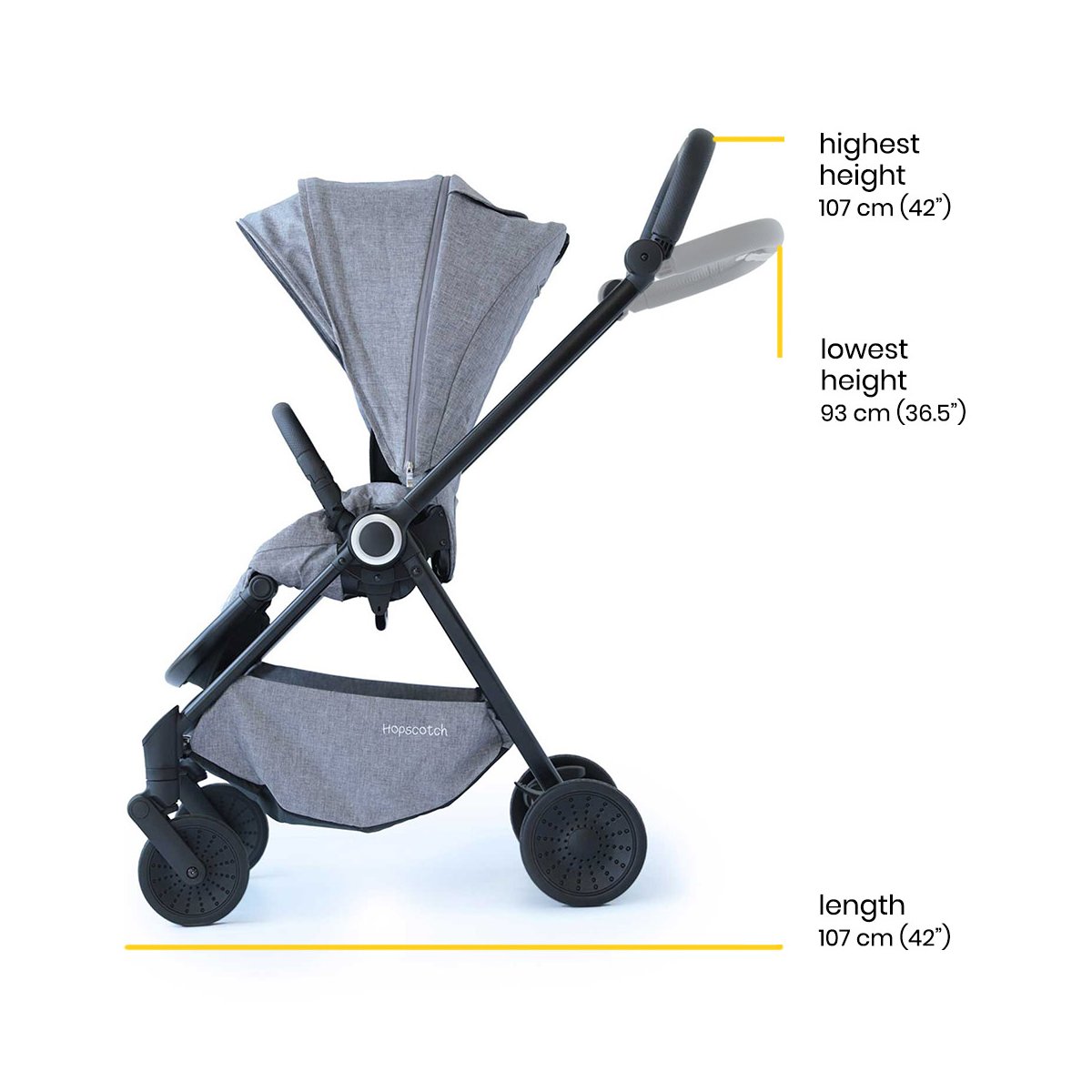 Hopscotch Stroller - Salt & Pepper