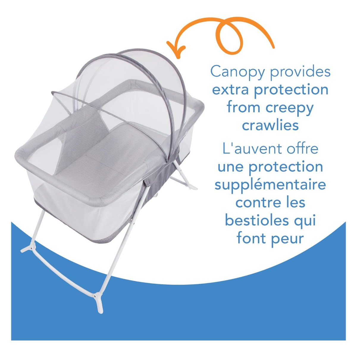 Sleep Spot Bassinet - Tranquil Grey