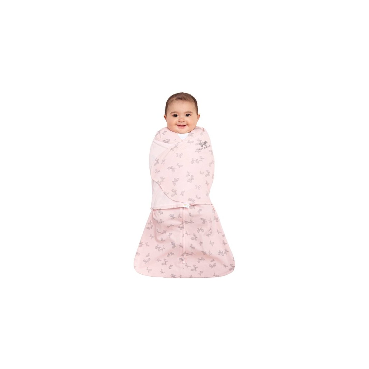 Sleepsack Swaddle Cotton Pink Butterfly Scribble 1.5 Tog