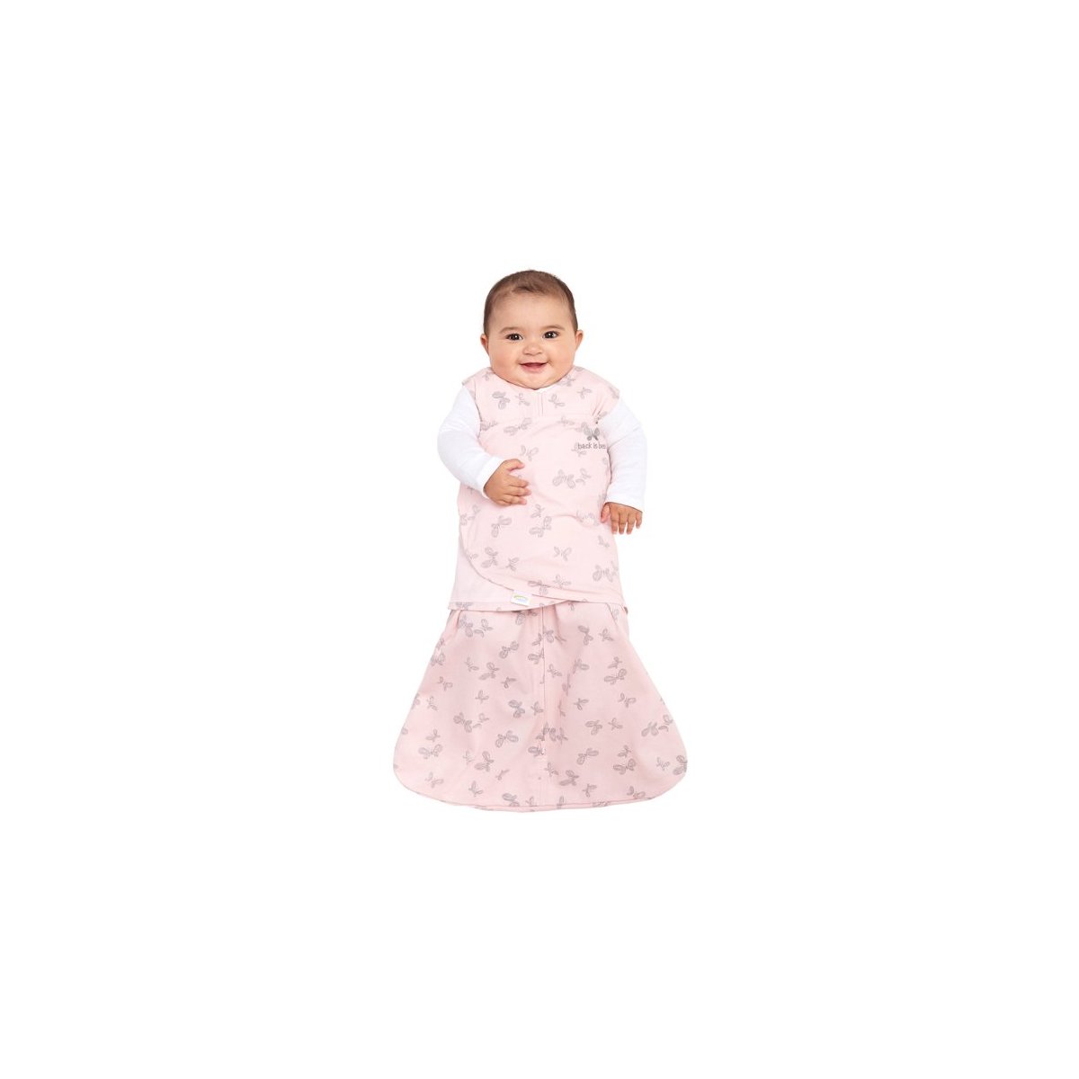 Sleepsack Swaddle Cotton Pink Butterfly Scribble 1.5 Tog