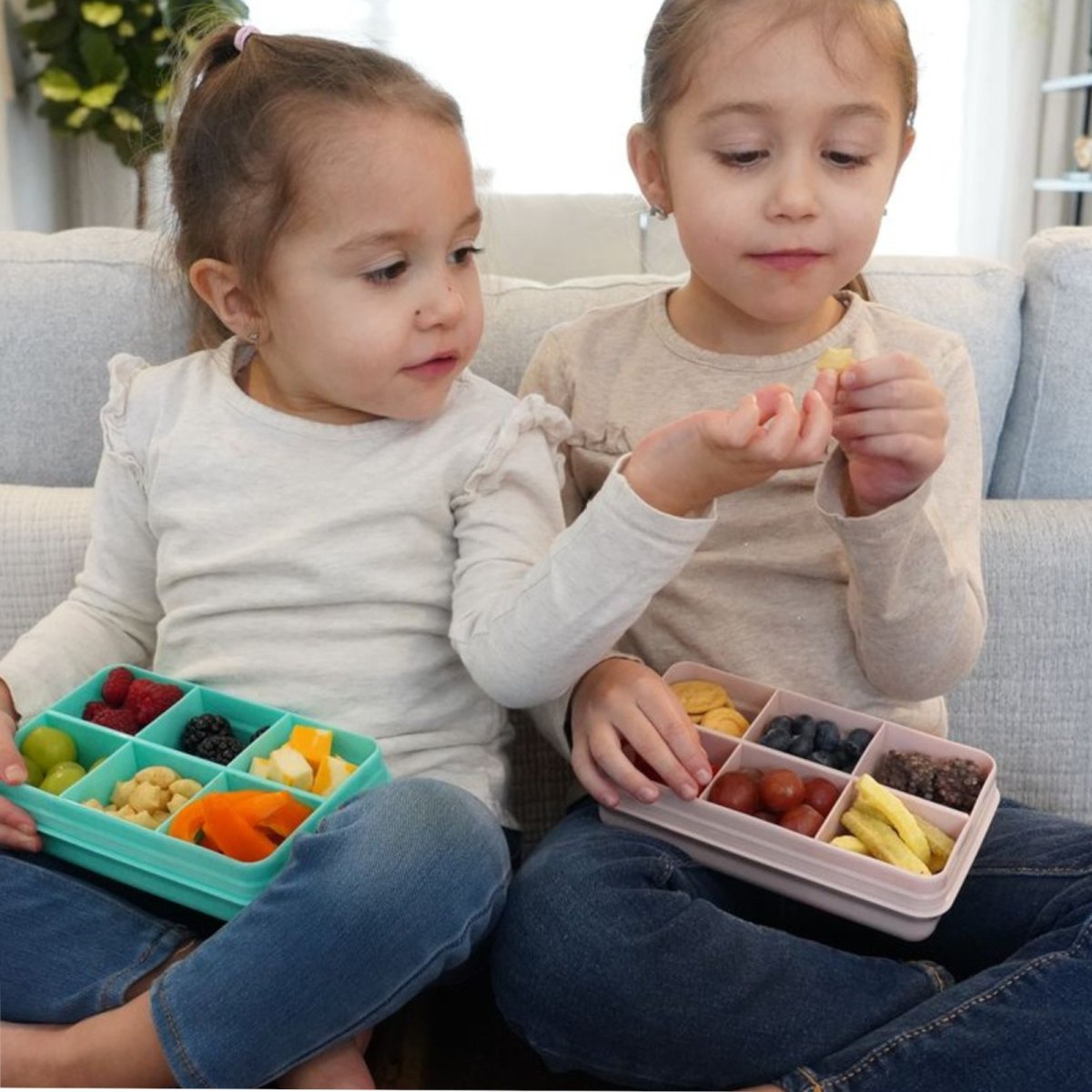 Snackle Food Storage Box 6 Compartment - Blue
