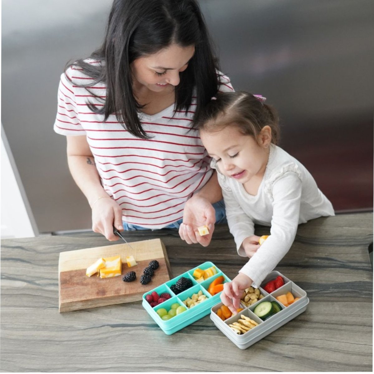 Snackle Food Storage Box 6 Compartment - Blue