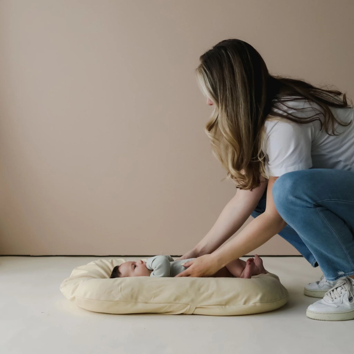 Organic Infant Lounger Cover - Honey