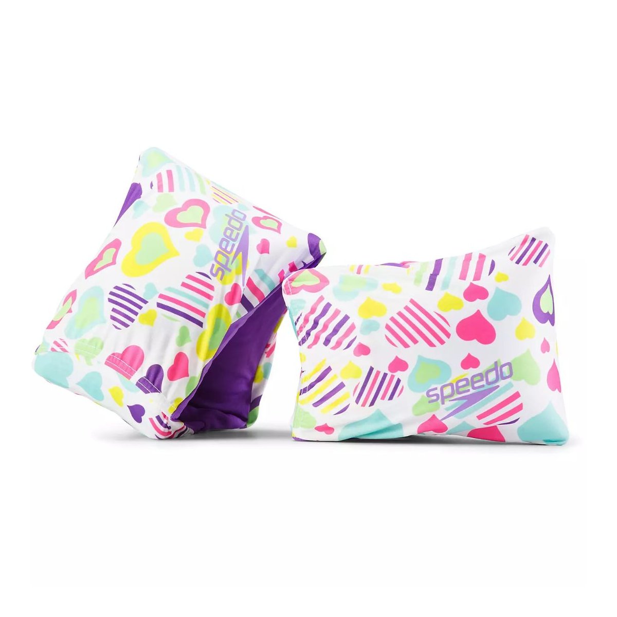 Begin to Swim Fab Arm Band - White Multi Hearts