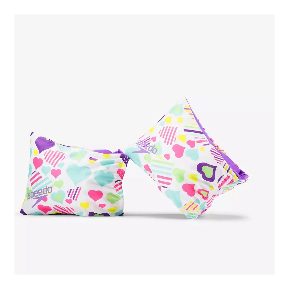 Begin to Swim Fab Arm Band - White Multi Hearts