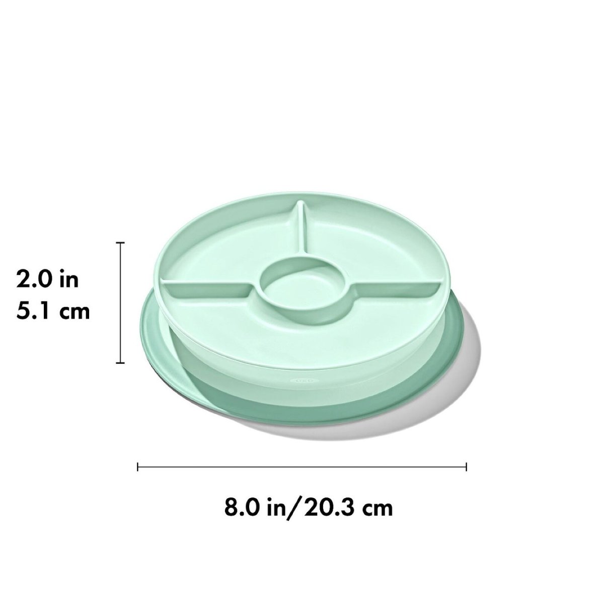 Stick & Stay Divided Plate - Opal