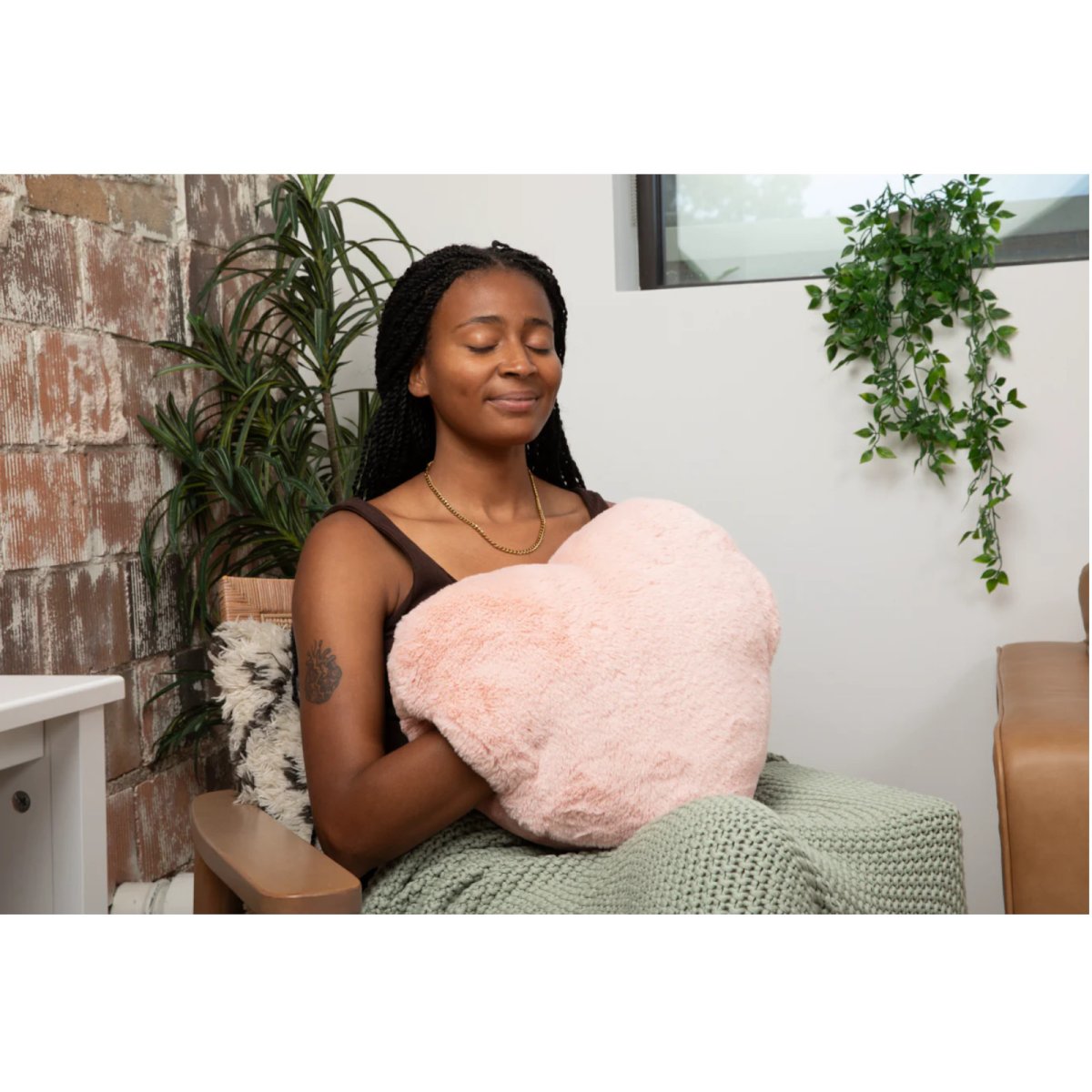 Super Sized Heart to Hug Pillow - Antique Rose