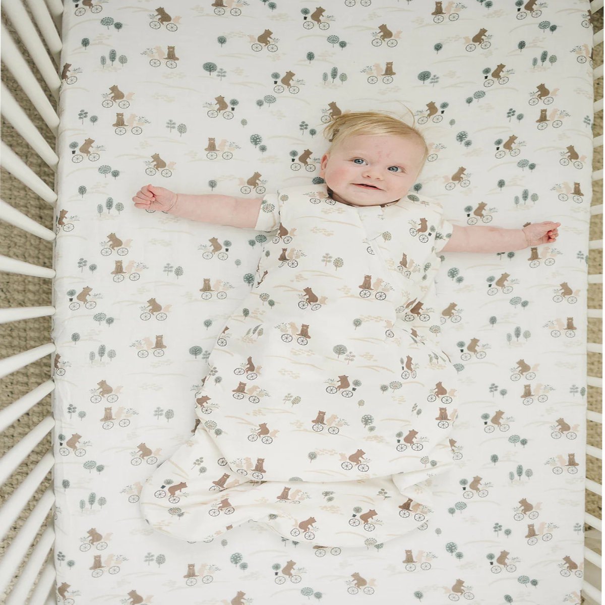 Tencel Sleep Bag - Bears on Bikes