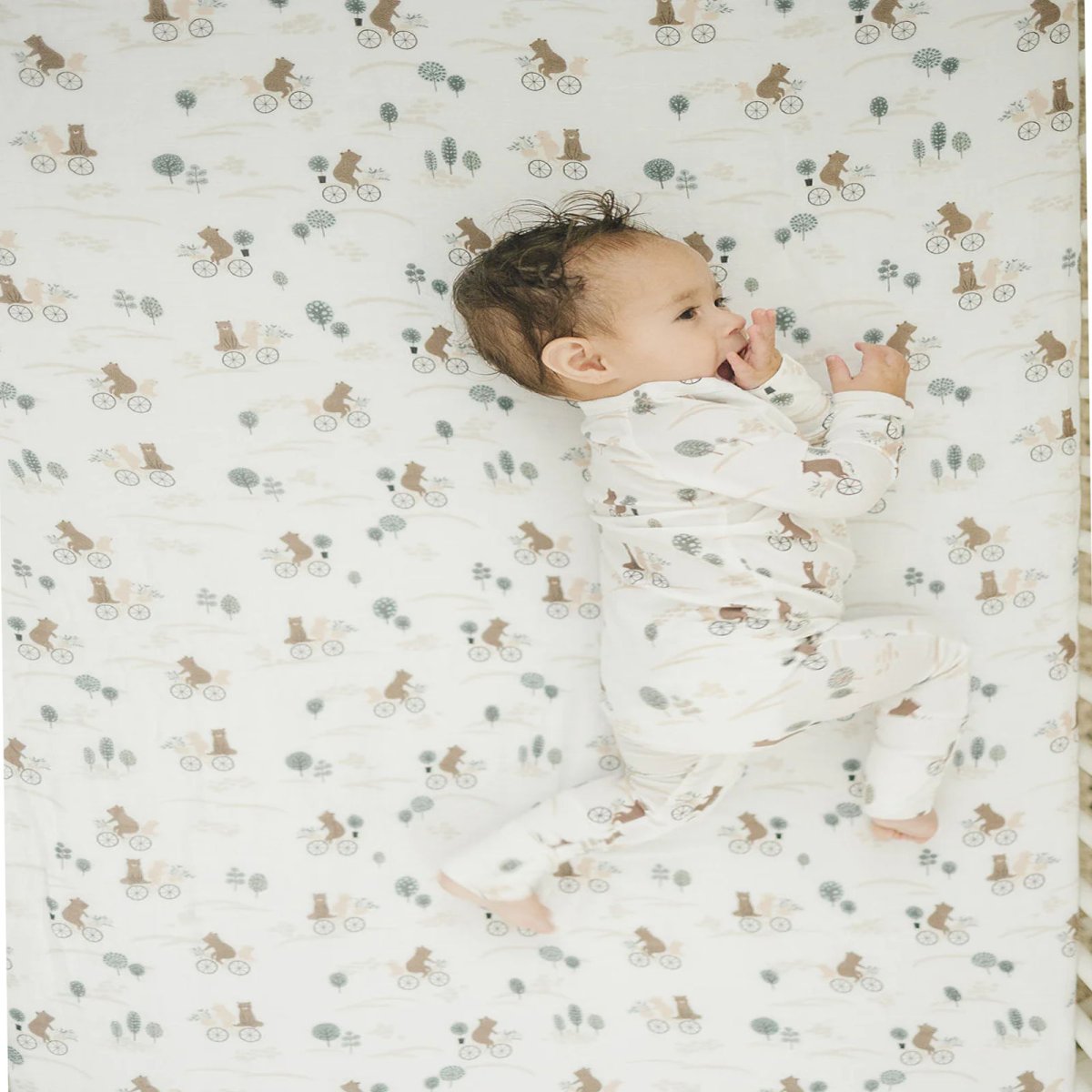 Tencel Sleeper - Bears on Bikes 6 - 12 months