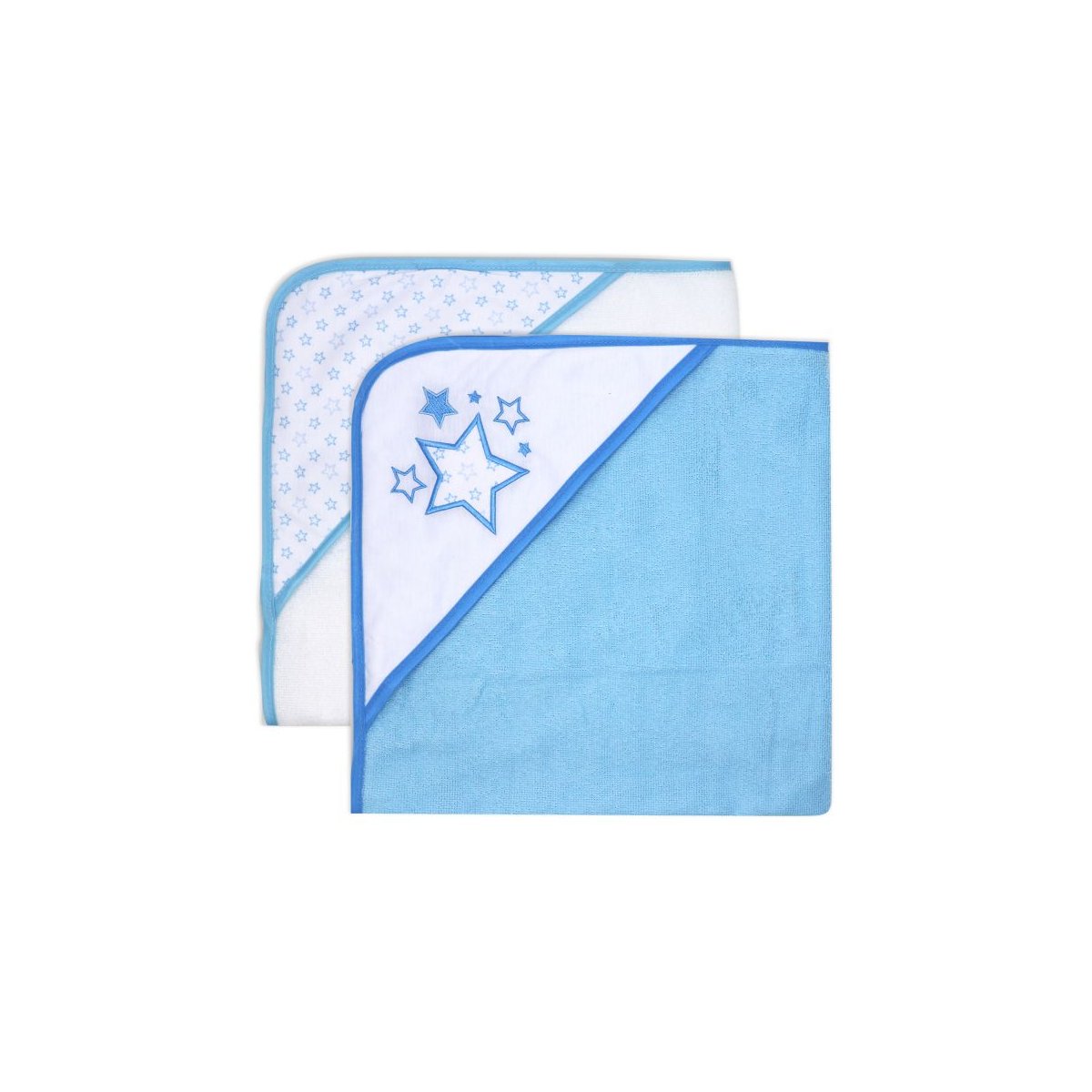 2 Pack Hooded Towel Set - Blue Stars