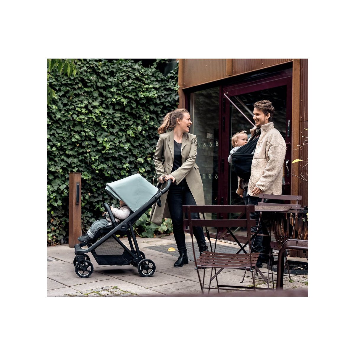 Shine Full Size Stroller with Black Frame - Black