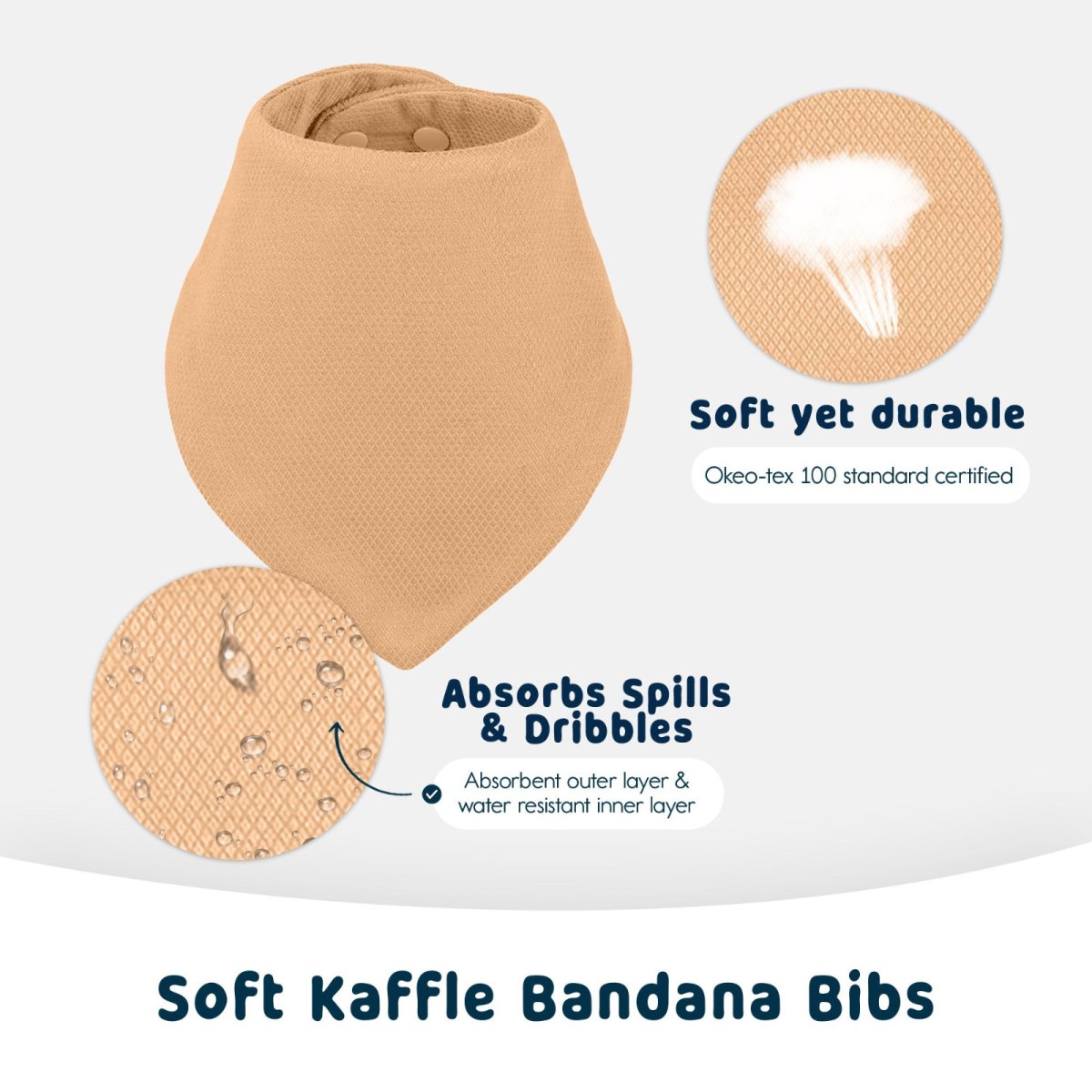 Kaffle Bandana Bib 2 Pack - Blue/Light Blue