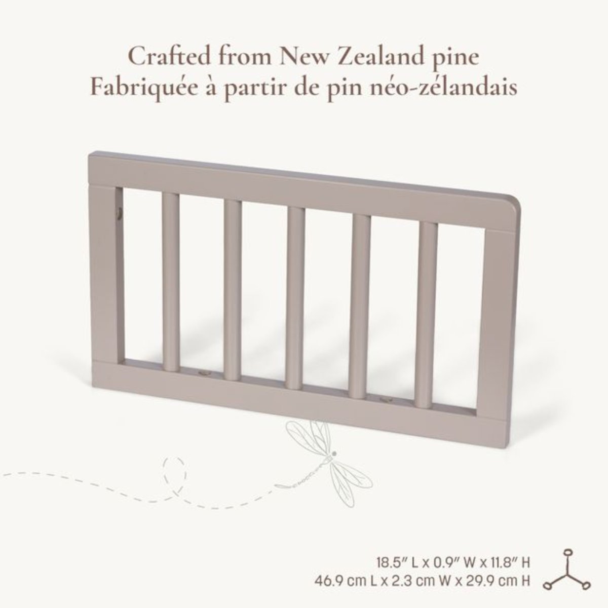 Toddler Guardrail (Spindle) Pala Collection - Taupe