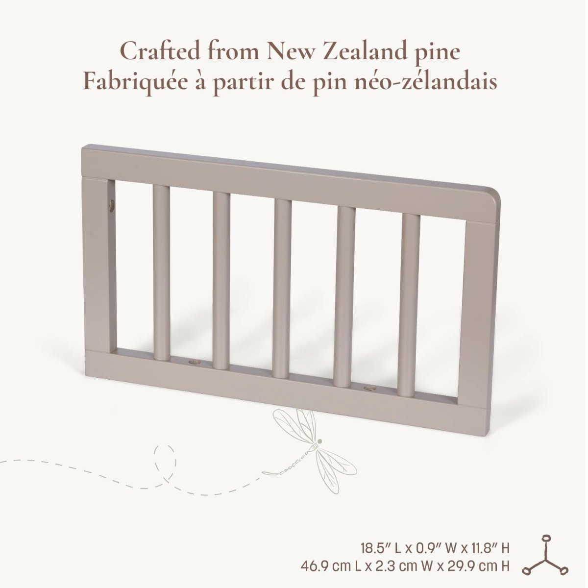Toddler Guardrail (Spindle) Pala Collection - White