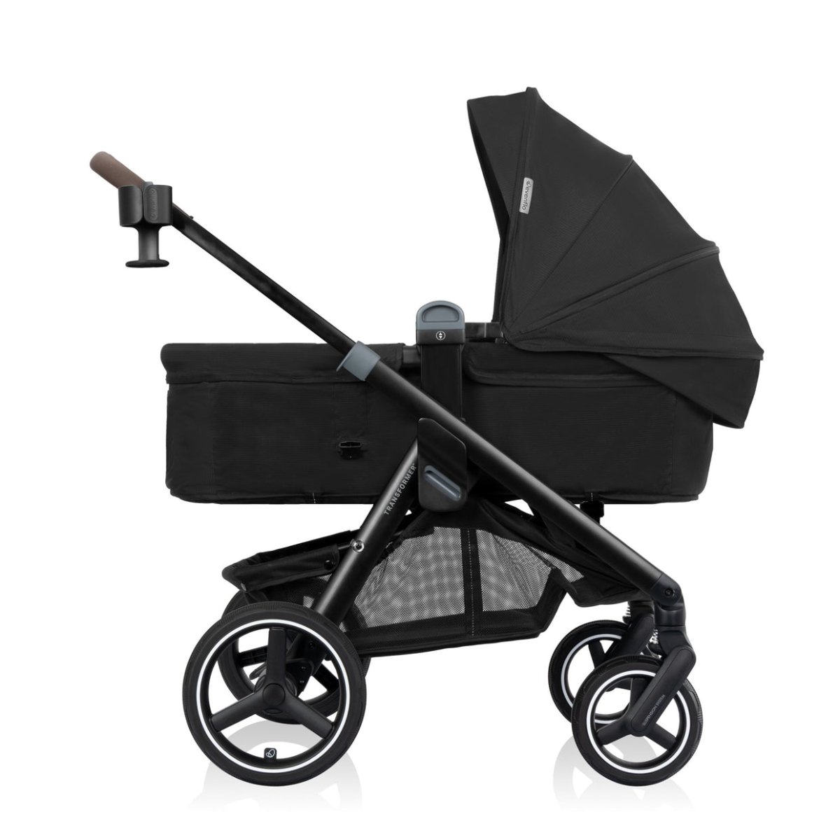 Transformer Stroller Wagon Travel System w/ LiteMax NXT Pitch Black
