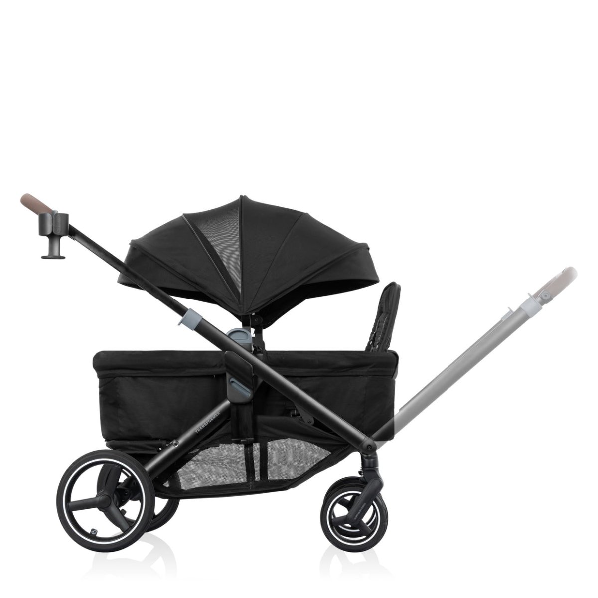 Transformer Stroller Wagon Travel System w/ LiteMax NXT Pitch Black