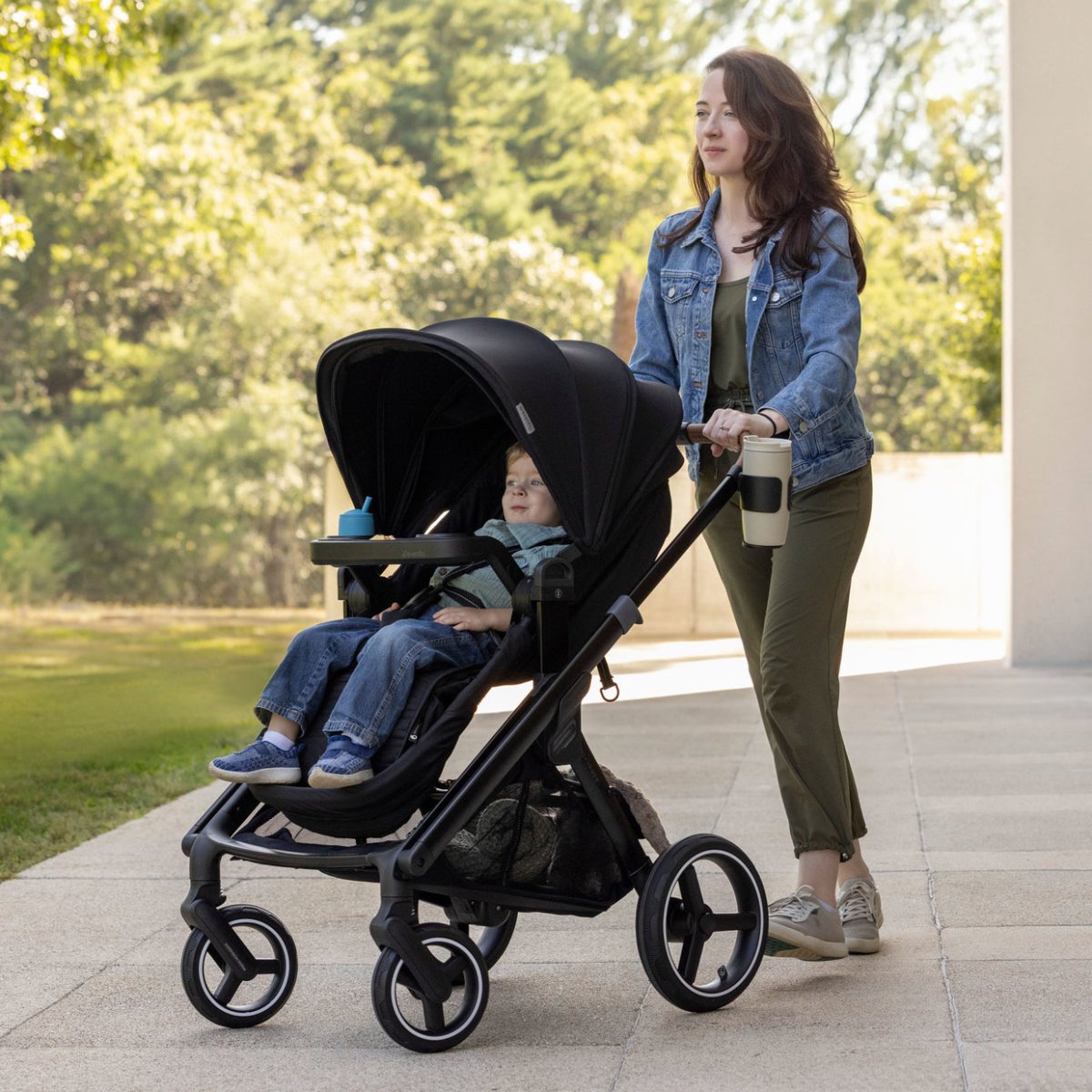 Transformer Stroller Wagon Travel System w/ LiteMax NXT Pitch Black