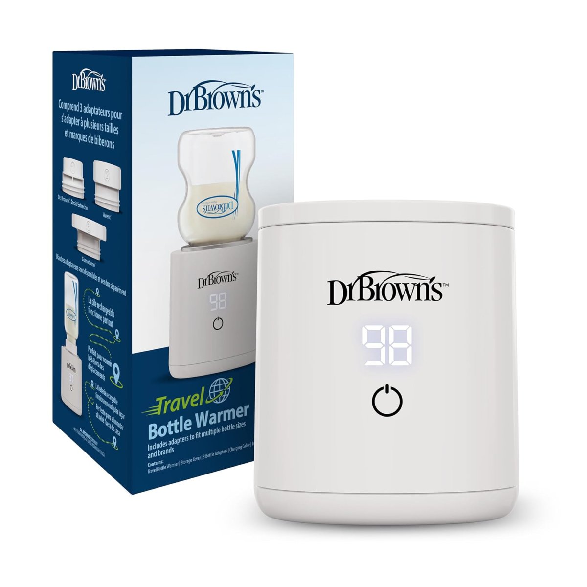 Travel Bottle Warmer with 3 Adapters
