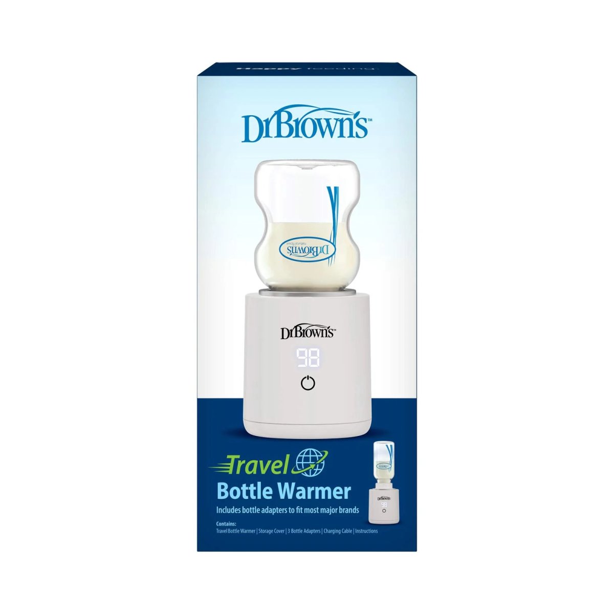 Travel Bottle Warmer with 3 Adapters