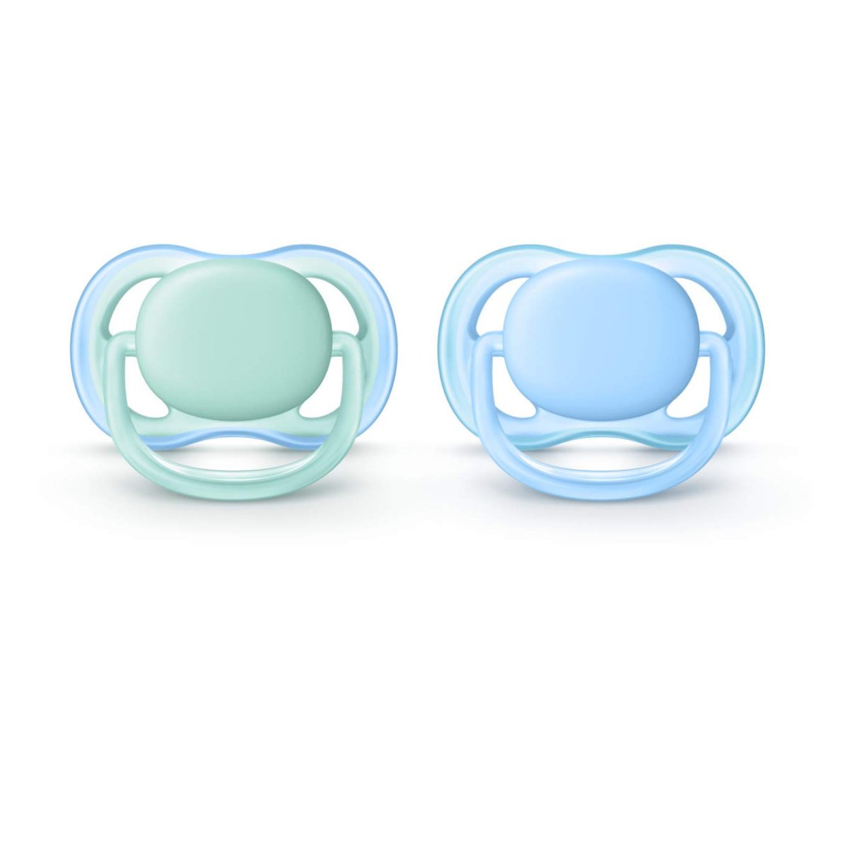 Ultra Air Pacifier 2 Pack - 0-6M Green/Blue